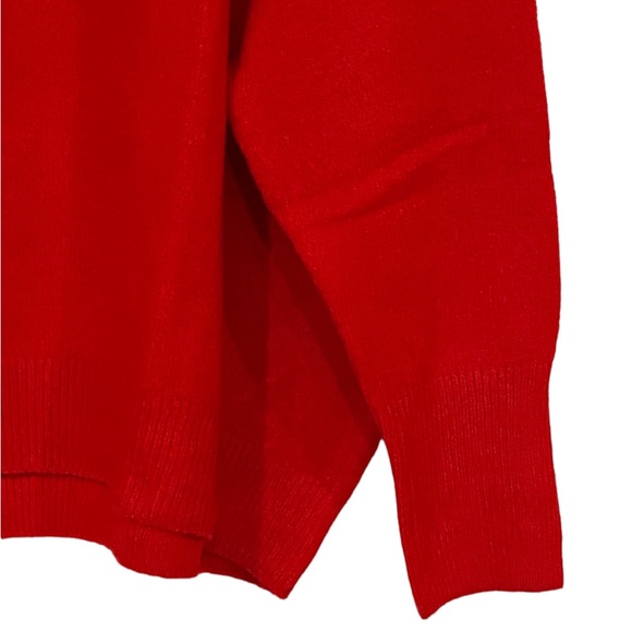 Vince Camuto Knot Be Mine Valentine Sweater in Cherry Red/Prism Pink New - Picture 6 of 8